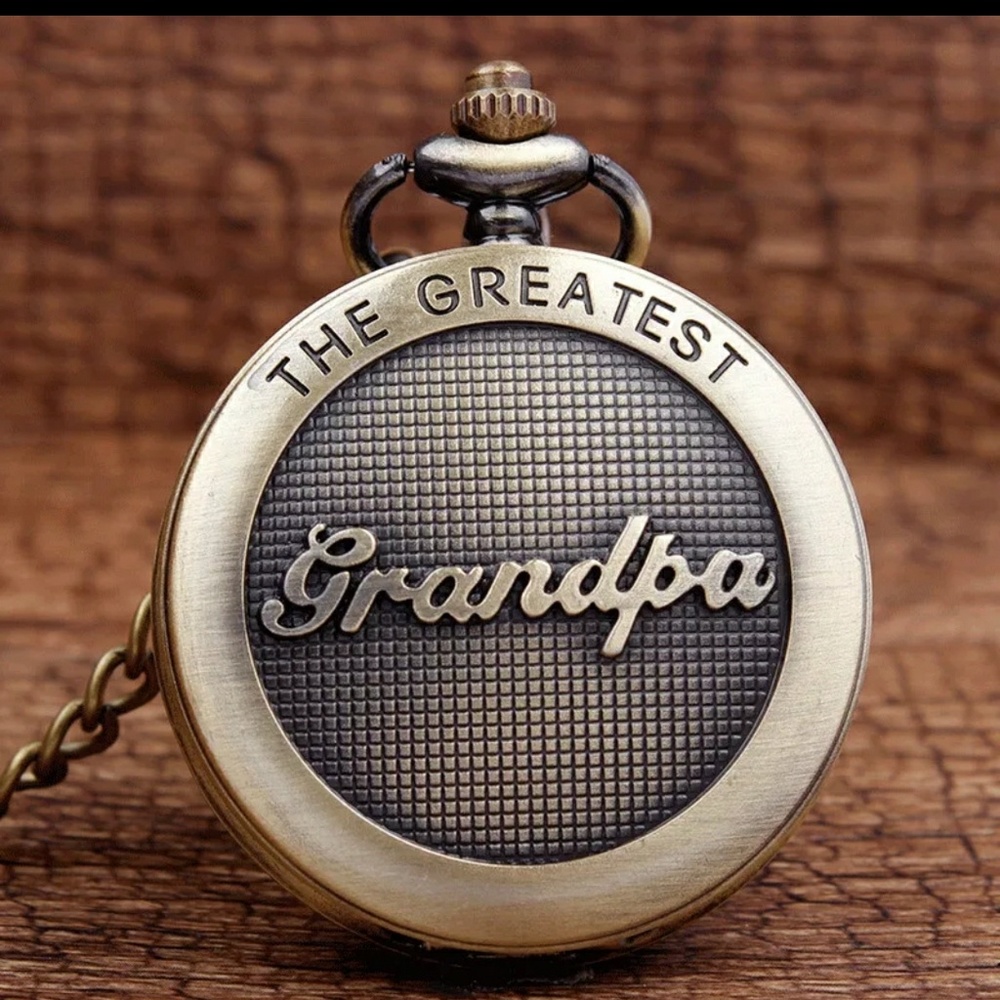 The greatest grandpa " pocket watch, bronze